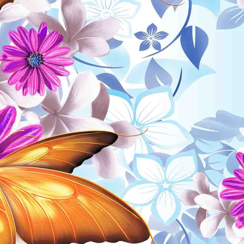কারখানা সরবরাহকারী বড় 3 ডি ফুলের ফ্যাব্রিক